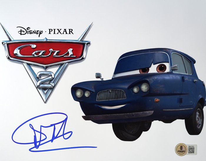 Cars 2 Michel Michelis (Tomber) Autograph, Photo with Beckett COA