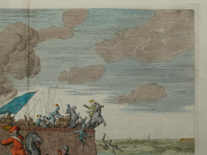 Belgien - Antwerpen; Jan Luyken - De mislukte aanslag des Hartogen van Anjou op Antwerpen in den Jaare 1583 - 1681-1700