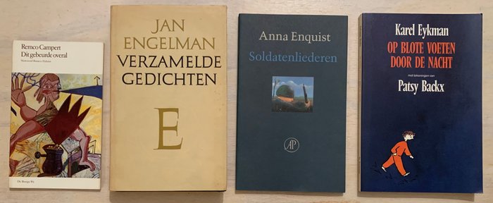 Remco Campert, Herzberg, Kopland, Enquist, Nijhoff, Zwagerman e.a. - Lot met 40 dichtbundels (26 eerste drukken, 3 x gesigneerd) - 1946-2021