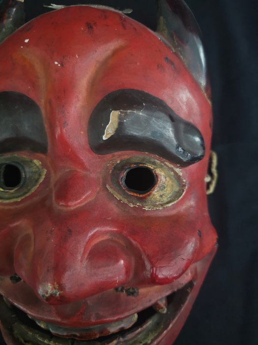 Noh maske - Træ - Sen Edo-periode / 1800-tallet eller senere - Noh maske af hannya