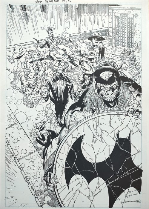 Cifuentes Vicente  Syaf Ardian - 1 Original page - Batman - Blackest Night #2 - 2009