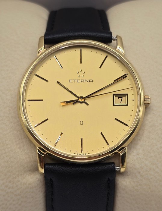 Eterna - Q Quartz Date - Ingen mindstepris - 115.427025S - Mænd - 1980-1989