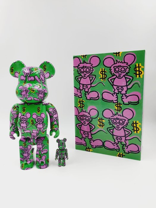 Keith Haring X Medicom Toy - Be@rbrick Keith Haring V11  400% 100% Bearbrick 2023