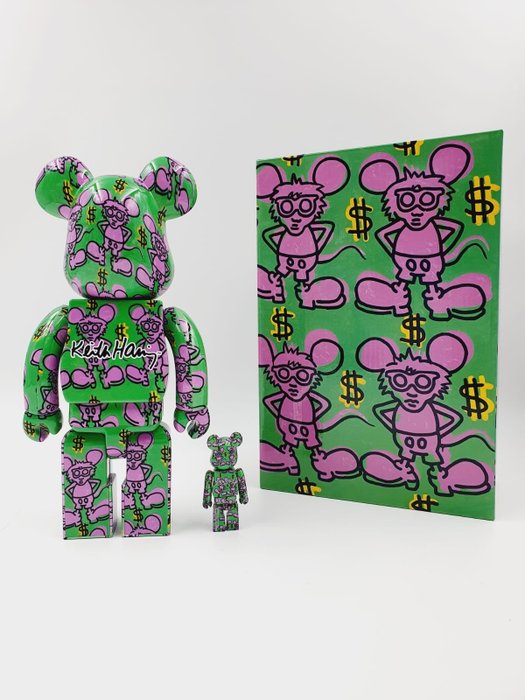 Keith Haring X Medicom Toy - Be@rbrick Keith Haring V11  400% 100% Bearbrick 2023