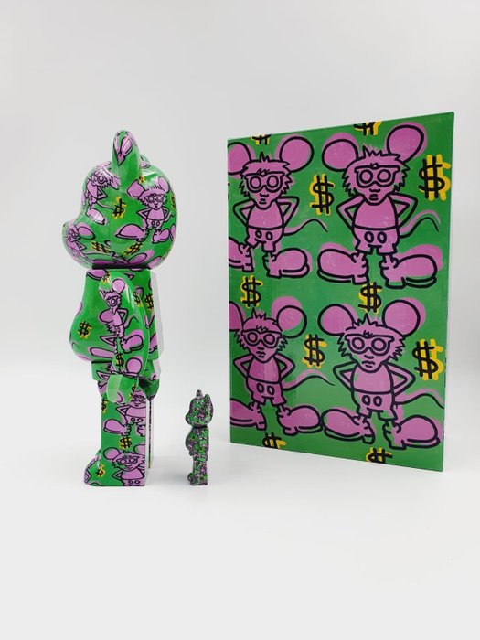 Keith Haring X Medicom Toy - Be@rbrick Keith Haring V11  400% 100% Bearbrick 2023