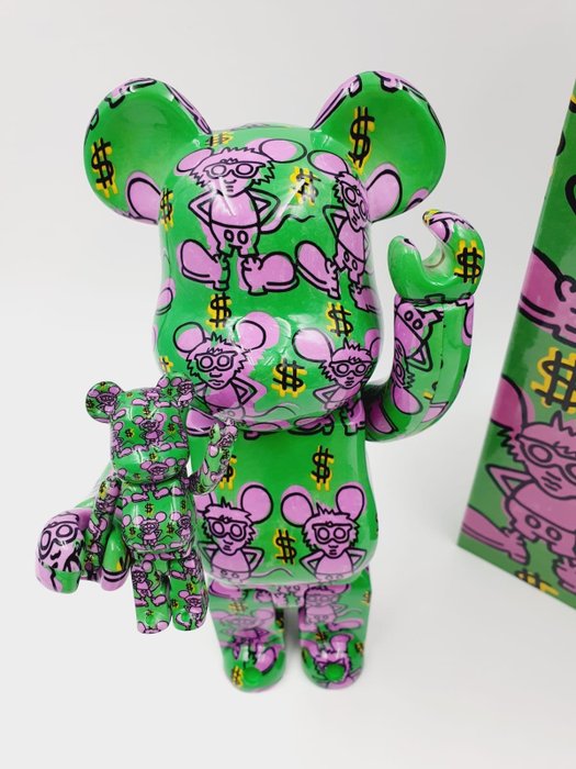 Keith Haring X Medicom Toy - Be@rbrick Keith Haring V11  400% 100% Bearbrick 2023