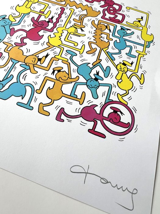 Tony Fernandez - Donald Duck Sailor Inspired By Keith Haring's "Tottomondo" (1989) - Hand-Signed