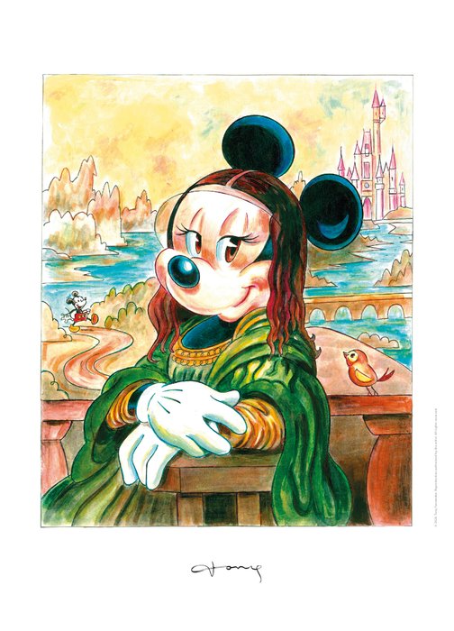 Tony Fernandez - Minnie Mouse Inspired by Leonardo da Vinci's "Mona Lisa" (1503) - Hand Signed