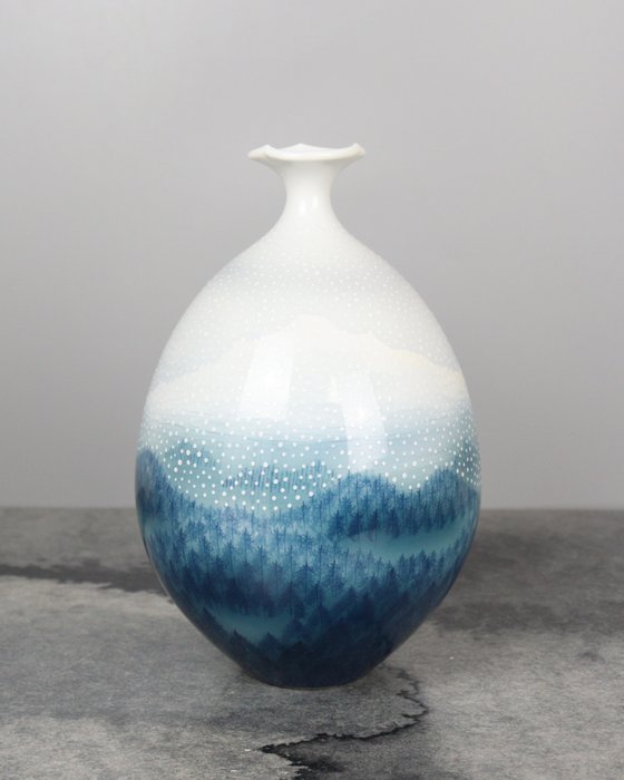 Vase - Porcelæn - Japan - Snelandskab af Arita