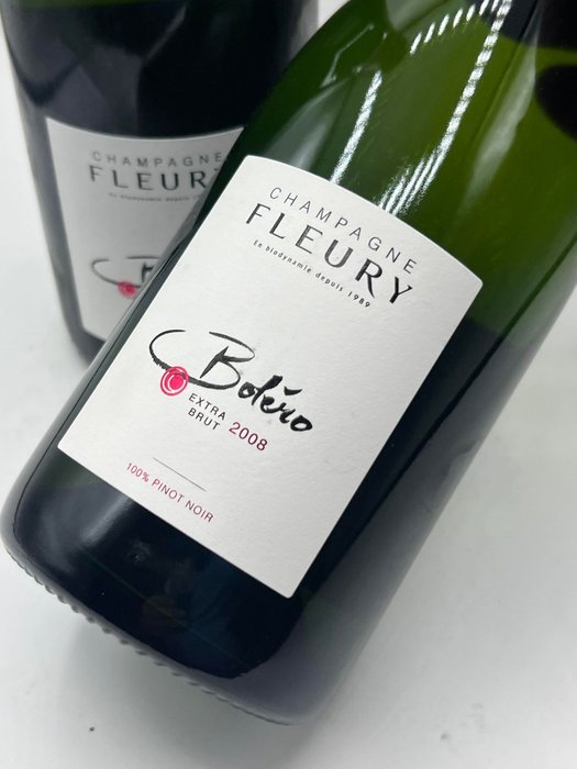 2008 Fleury, Boléro, Extra Brut - Champagne Blanc de Noirs - 2 Flasker (0,75 L)