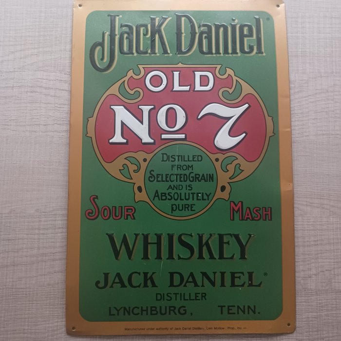 Plakette - Metal - Jack Daniel Old Whisky nr. 7