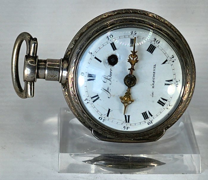 Jn Borrer - Eschevil - Silber Sackuhr  - Prunkwerk - omkring 1746