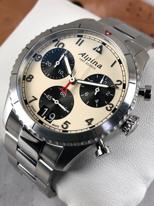 Alpina - Startimer Pilot Chronograph - AL-372WB4S26B - Mænd - 2011-nu