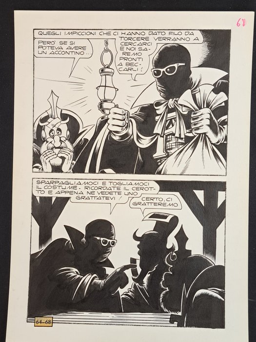 Magnus  Bunker - 1 Original page - Alan Ford - Il Trio Fantasticus - 1974