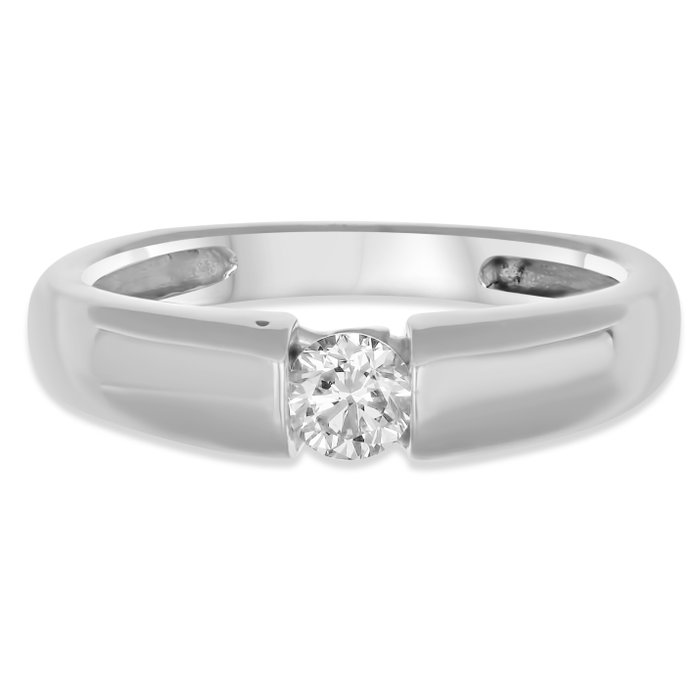 Ring - 18 kraat Hvidguld -  0.25ct. tw. Diamant (Natur)