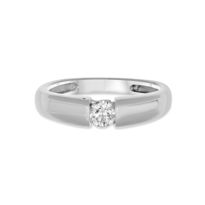 Ring - 18 kraat Hvidguld -  0.25ct. tw. Diamant (Natur)