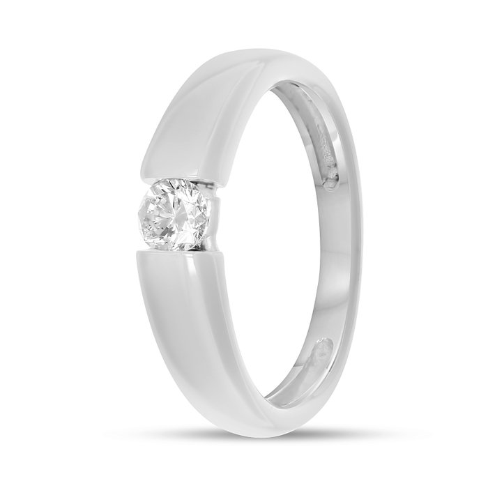 Ring - 18 kraat Hvidguld -  0.25ct. tw. Diamant (Natur)