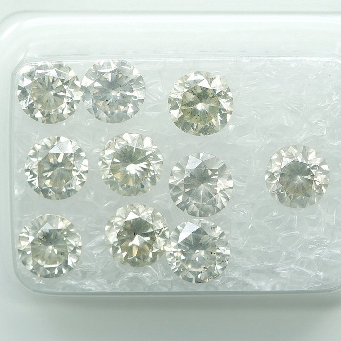 Ingen mindstepris - 10 pcs Diamant  (Natur)  - 327 ct - I1 - Gem Report Antwerp (GRA)