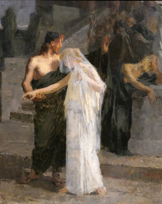 Henri Bonis (1868-1921) - Antique scene, Ulysses and Penelope?