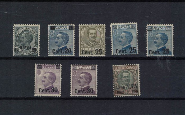 Italien Kongerige  - 1911-23 tre komplette serier mnh** - sassone S14-23-25