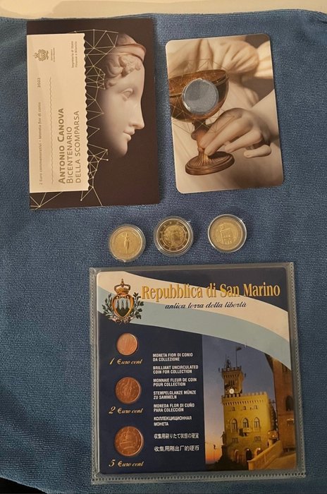 San Marino. 2 Euro / Coin Card 2006/2022 (4 items)  (Ingen mindstepris)