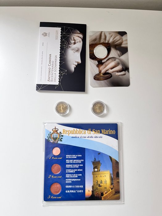 San Marino. 2 Euro / Coin Card 2006/2022 (4 items)  (Ingen mindstepris)