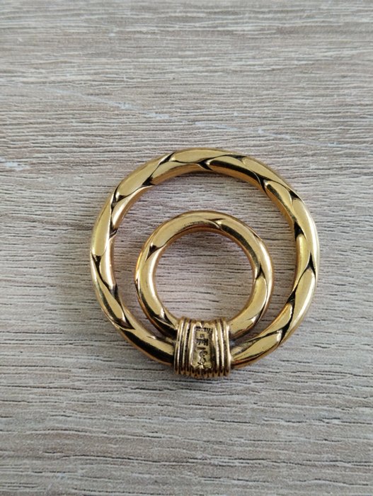 Yves Saint Laurent - Guld metal - Tørklæde ring