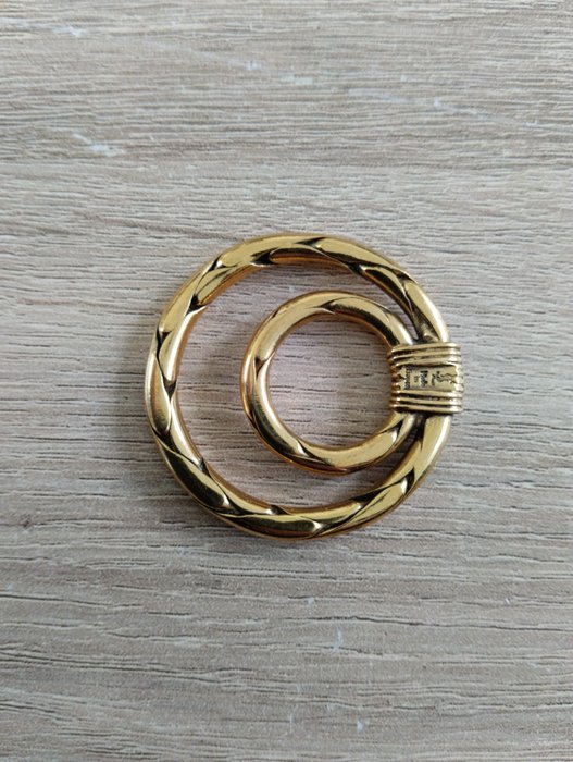 Yves Saint Laurent - Guld metal - Tørklæde ring