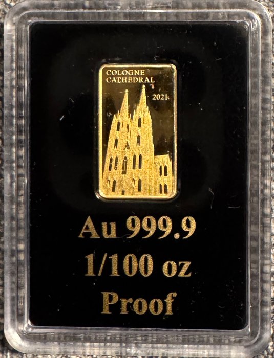 Fiji. 5 Dollars 2021 Kolner Dom, 1/100 Oz (.999) Proof  (Ingen mindstepris)