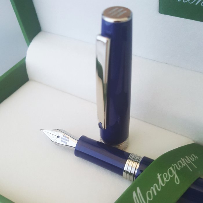 Montegrappa - Navy Blue - Silver - New - Fyldepen