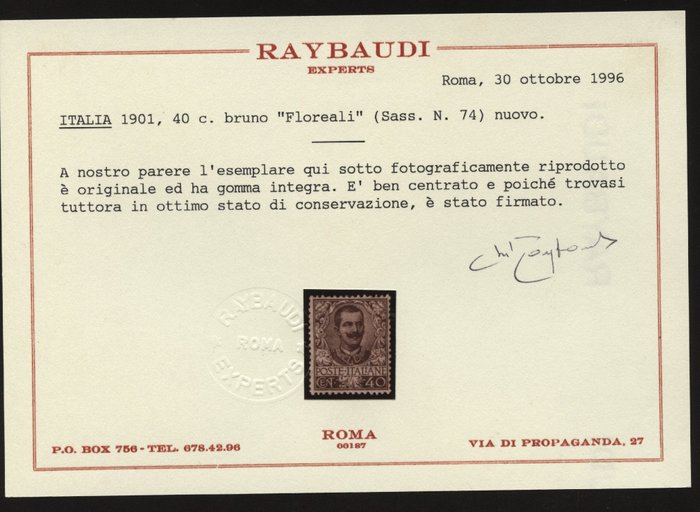 Italien Kongerige 1901 - Blomster - hele serien - Sassone N. 68/78 - 91 - 150 - 200/203