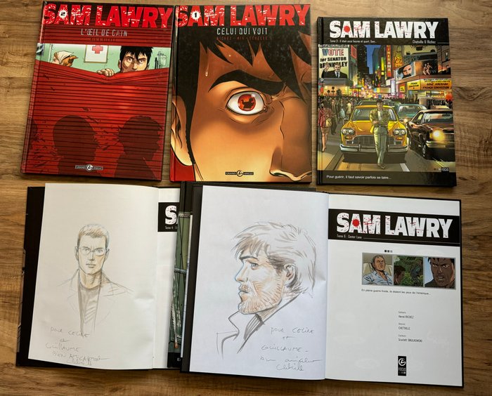 Sam Lawry T1 à T6 + 2x dédicace - Série complète - 6x C - EO/Ré - 6 Albums - 2005/2011