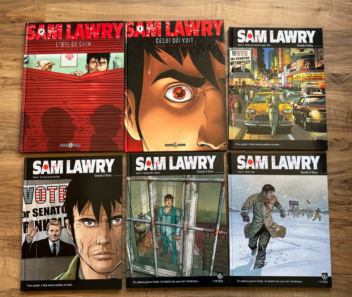 Sam Lawry T1 à T6 + 2x dédicace - Série complète - 6x C - EO/Ré - 6 Albums - 2005/2011