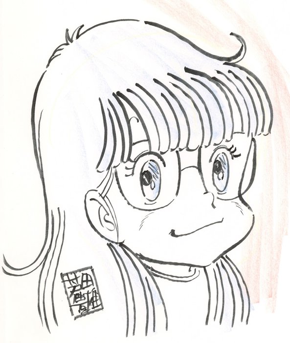 Tanaka Hisashi - 1 Original drawing - Dr Slump - Arale Norimaki - 1981