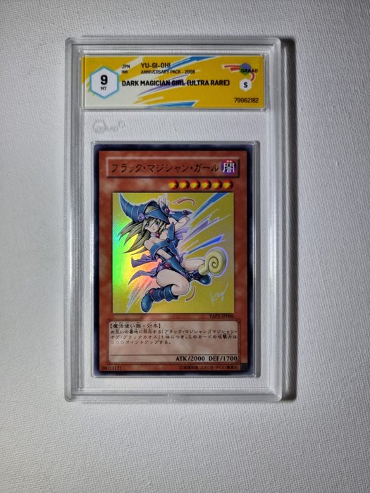 Konami - 1 Graded card - Yu-Gi-Oh! - Dark Magician Girl - Yu-Gi-Oh! First Series - Graad 9