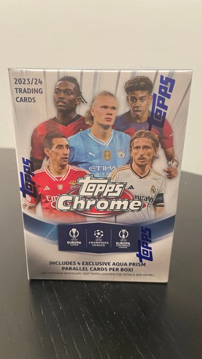 2023/24 Topps Chrome UEFA - 1 Sealed box - Næsten så god som ny (NM)