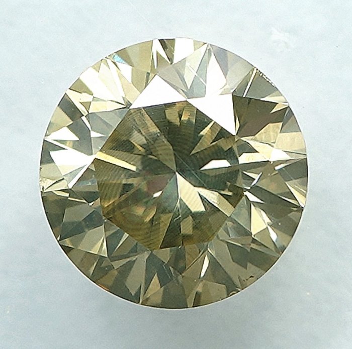 1 pcs Diamant  (Naturfarvet)  - 0.66 ct - Fancy Brunlig Gul - SI2 - International Gemological Institute (IGI)