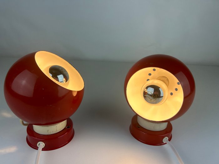 Reggiani Illuminazione - Bordlampe (2) - Space Age Eyeball Applique - Metal - Plast