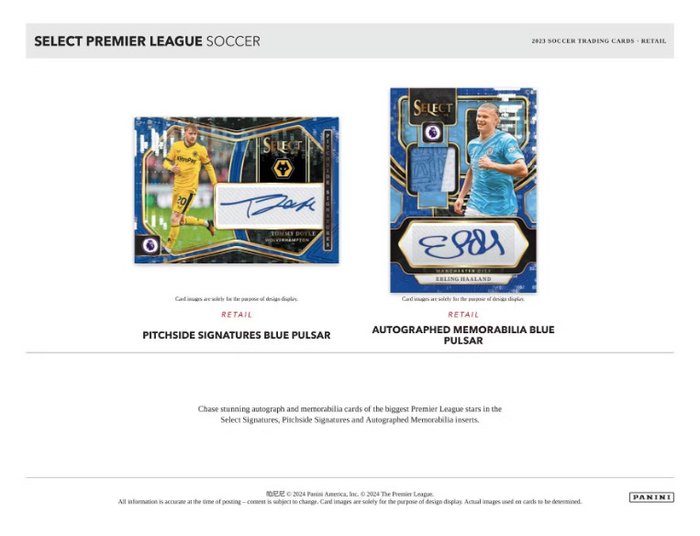 2024 Panini Select Premier League - Blaster Box - Sealed - Look for Autographs - 1 Sealed box - Næsten så god som ny (NM)