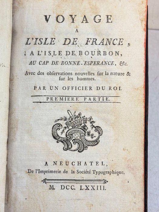 [Bernardin-de-Saint-Pierre] - Voyage à l'Isle De France, à l'Isle De Bourbon, Au Cap De Bonne-Espérance - 1773