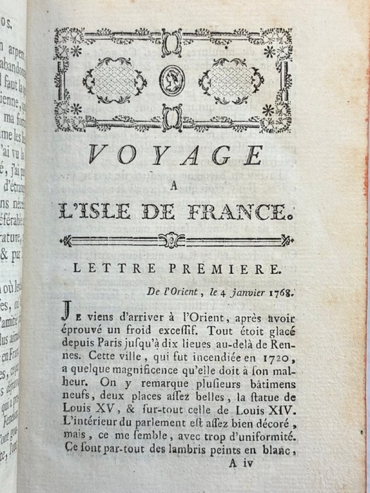 [Bernardin-de-Saint-Pierre] - Voyage à l'Isle De France, à l'Isle De Bourbon, Au Cap De Bonne-Espérance - 1773