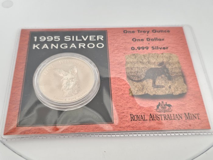 Australien. 1 Dollar 1995 Kangaroo, 1 Oz (.999)  (Ingen mindstepris)