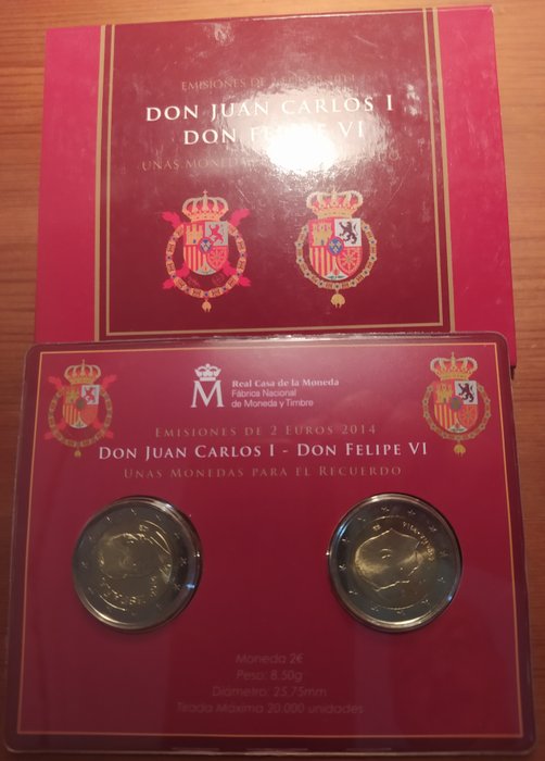 Spanien. Coin Card 2014 "Juan Carlos I y Felipe VI"  (Ingen mindstepris)