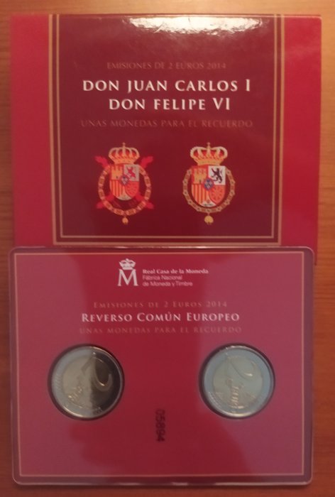 Spanien. Coin Card 2014 "Juan Carlos I y Felipe VI"  (Ingen mindstepris)