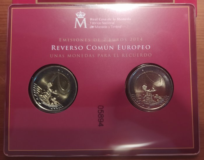 Spanien. Coin Card 2014 "Juan Carlos I y Felipe VI"  (Ingen mindstepris)