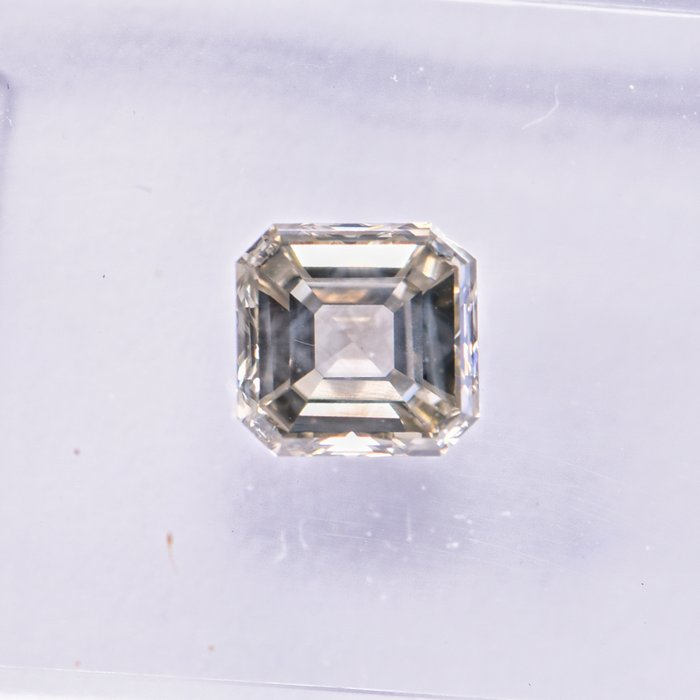 Ingen mindstepris - 1 pcs Diamant  (Naturfarvet)  - 0.72 ct - Smaragd - Fancy Brunlig, Grålig Gul - SI1 - International Gemological Institute (IGI)