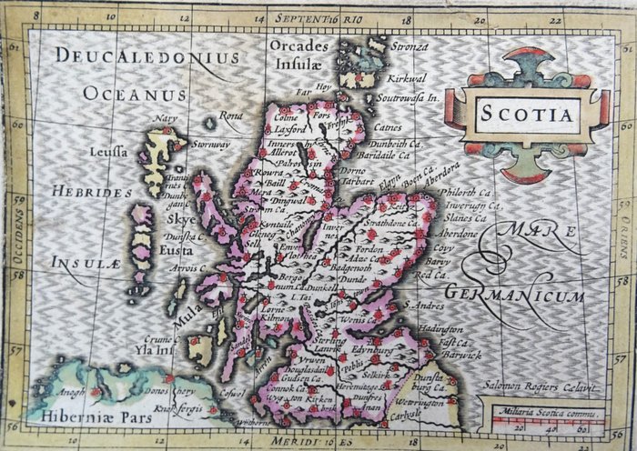 Storbritannien - Skotland; B. Langenes / P. Bertius / J. Hondius - Scotia - 1601-1620