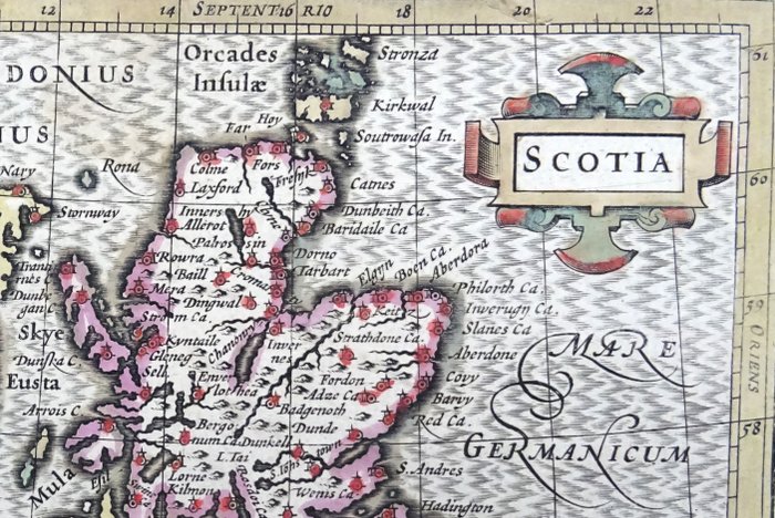 Storbritannien - Skotland; B. Langenes / P. Bertius / J. Hondius - Scotia - 1601-1620