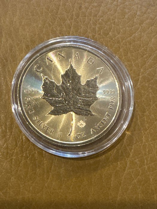 Canada. 5 Dollars 2020 Maple Leaf - Gold veredelt, 1 Oz (.999)  (Ingen mindstepris)