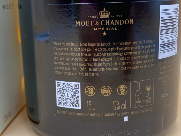 Moët  Chandon, Impérial - Champagne Brut - 1 Magnum (1,5 L)